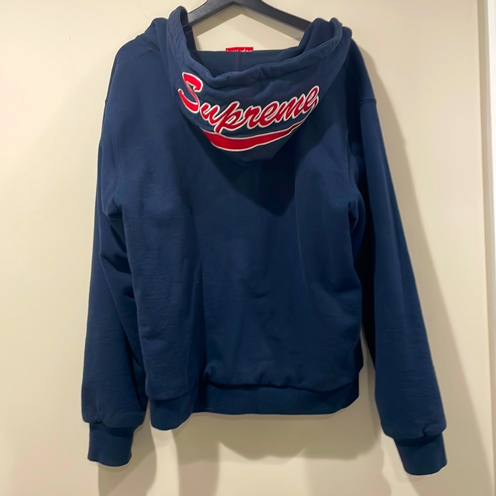 Supreme Thermal Zip Up Sweatshirt - Navy